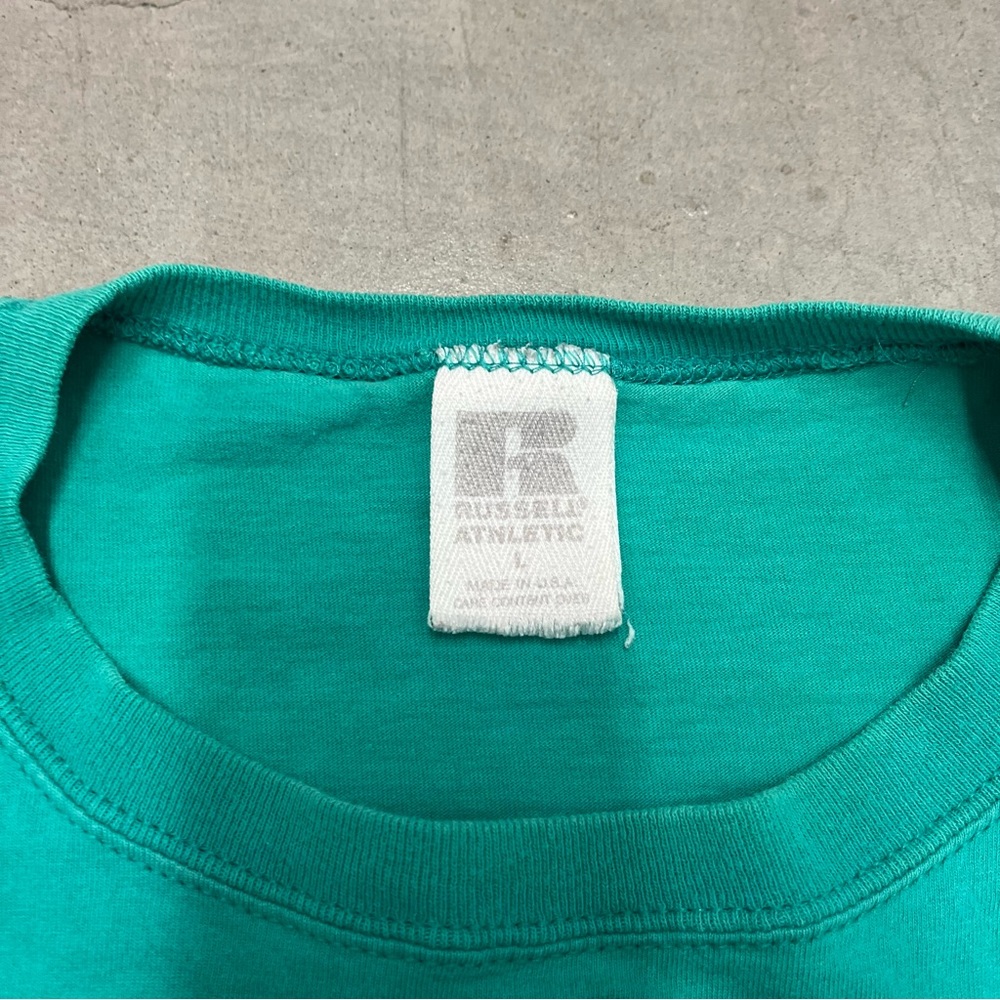 Vintage teal town print